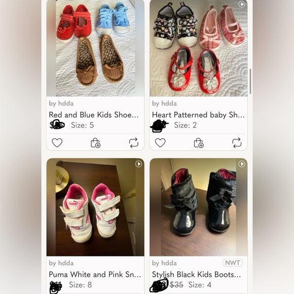 Other - Bundle of 8  baby Shoes - Black  , red and White blue  different sizes